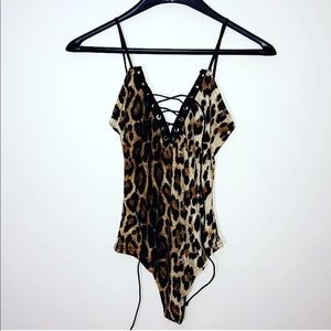 Cheetah print body suit